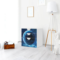 Folie für Möbel Planet Blue - IKEA Smastad Kommode - 3 Schubladen - Kinderzimmer