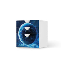 Folie für Möbel Planet Blue - IKEA Smastad Kommode - 3 Schubladen - weiss
