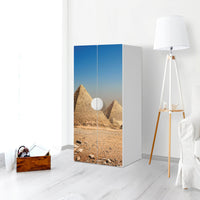 Möbelfolie Pyramids - IKEA Smastad Schrank - 2 große Türen - Kinderzimmer