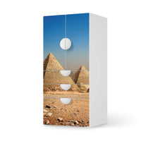 Möbelfolie Pyramids - IKEA Smastad kombiniert - 3 Schubladen und 2 kleine Türen - weiss