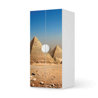 Möbelfolie Pyramids - IKEA Smastad Schrank - 2 große Türen - weiss