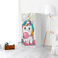 Möbel Klebefolie Rainbow das Einhorn - IKEA Smastad Kommode - 5 Schubladen - Kinderzimmer
