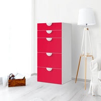 Möbel Klebefolie Rot Light - IKEA Smastad Kommode - 5 Schubladen - Kinderzimmer