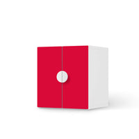 Selbstklebende Folie Rot Light - IKEA Smastad Schrank - 2 kleine Türen - weiss