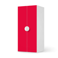 Möbelfolie Rot Light - IKEA Smastad Schrank - 2 große Türen - weiss