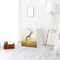 Klebefolie für Möbel Savanna Giraffe - IKEA Smastad Kommode - 2 Schubladen - Kinderzimmer