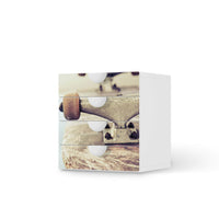 Klebefolie Skateboard - IKEA Smastad Kommode - 4 Schubladen - weiss