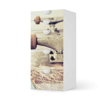 Möbel Klebefolie Skateboard - IKEA Smastad Kommode - 5 Schubladen - weiss