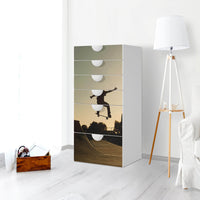 Klebefolie für Möbel Skater - IKEA Smastad Kommode - 6 Schubladen - Kinderzimmer