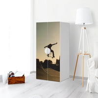 Möbelfolie Skater - IKEA Smastad Schrank - 2 große Türen - Kinderzimmer