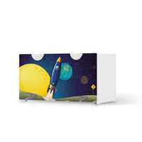 Möbelfolie Space Rocket - IKEA Smastad Bank mit Kasten - weiss