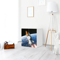 Selbstklebende Folie Space Traveller - IKEA Smastad Schrank - 2 kleine Türen - Kinderzimmer