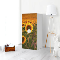 Möbelfolie Sunflowers - IKEA Smastad Schrank - 2 große Türen - Kinderzimmer