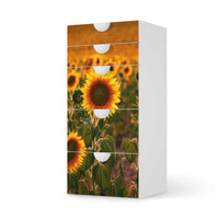 Möbel Klebefolie Sunflowers - IKEA Smastad Kommode - 5 Schubladen - weiss