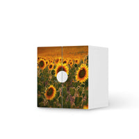 Selbstklebende Folie Sunflowers - IKEA Smastad Schrank - 2 kleine Türen - weiss