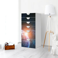 Klebefolie für Möbel Sunrise - IKEA Smastad Kommode - 6 Schubladen - Kinderzimmer