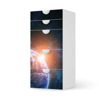 Möbel Klebefolie Sunrise - IKEA Smastad Kommode - 5 Schubladen - weiss