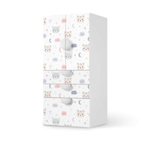 Möbelfolie Sweet Dreams - IKEA Smastad kombiniert - 3 Schubladen und 2 kleine Türen - weiss