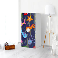 Möbelfolie Underwater Life - IKEA Smastad Schrank - 2 große Türen - Kinderzimmer