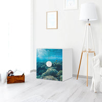 Selbstklebende Folie Underwater World - IKEA Smastad Schrank - 2 kleine Türen - Kinderzimmer