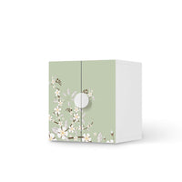 Selbstklebende Folie White Blossoms - IKEA Smastad Schrank - 2 kleine Türen - weiss
