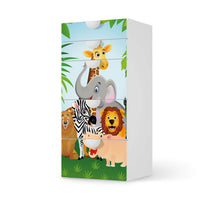 Möbel Klebefolie Wild Animals - IKEA Smastad Kommode - 5 Schubladen - weiss