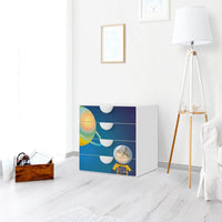 Klebefolie Young Explorer - IKEA Smastad Kommode - 4 Schubladen - Kinderzimmer