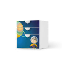 Folie für Möbel Young Explorer - IKEA Smastad Kommode - 3 Schubladen - weiss