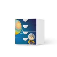 Klebefolie Young Explorer - IKEA Smastad Kommode - 4 Schubladen - weiss