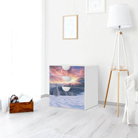 Folie für Möbel Zauberhafte Winterlandschaft - IKEA Smastad Kommode - 3 Schubladen - Kinderzimmer