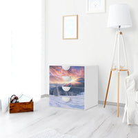 Klebefolie Zauberhafte Winterlandschaft - IKEA Smastad Kommode - 4 Schubladen - Kinderzimmer