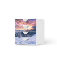 Klebefolie Zauberhafte Winterlandschaft - IKEA Smastad Kommode - 4 Schubladen - weiss