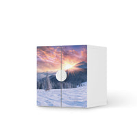 Selbstklebende Folie Zauberhafte Winterlandschaft - IKEA Smastad Schrank - 2 kleine Türen - weiss