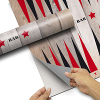 Dekorfolie Spieltisch Backgammon Schwarz-Rot - Do-it-yourself - creatisto pds1