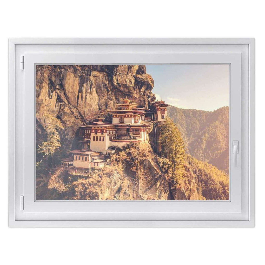 Fensterfolie [quer] -Bhutans Paradise- Größe: 100x70 cm