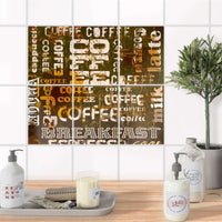 Fliesenaufkleber 15x20 cm Bad - Coffee Typo
