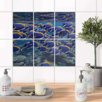Fliesenaufkleber 15x20 cm Bad - Fish swarm