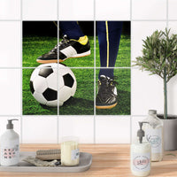Fliesenaufkleber 15x20 cm Bad - Fussballstar