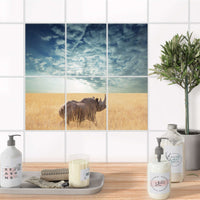 Fliesenaufkleber 15x20 cm Bad - Rhino