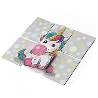 Fliesenaufkleber 15x20 cm Selbstklebend - Rainbow das Einhorn