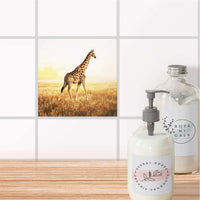 Fliesenaufkleber Bad - Savanna Giraffe