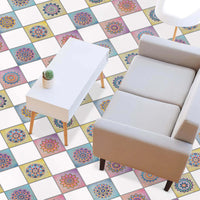 Fliesenaufkleber Boden Klebefliese - Indian Tiles