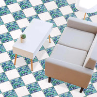 Fliesenaufkleber Boden Klebefliese - Mosaik Grün-Blau
