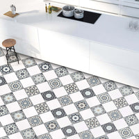 Fliesenaufkleber Boden Küche - Grey Patternstyle