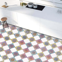 Fliesenaufkleber Boden Küche - Indian Tiles
