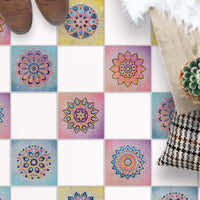 Fliesenaufkleber Boden Muster - Indian Tiles