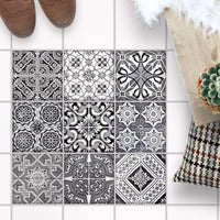 Fliesenaufkleber Boden Set - Black n White