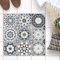 Fliesenaufkleber Boden Set - Grey Patternstyle