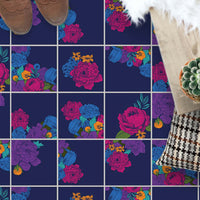 Fliesenaufkleber Boden - Vollflächig - Blumenmuster