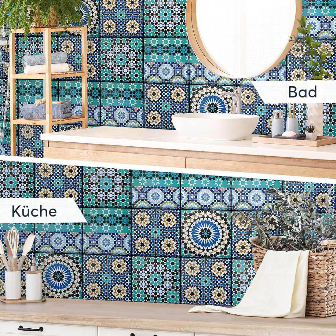 Fliesenaufkleber Küche Bad - Tuerkisches Mosaik